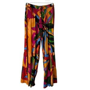 True Destinations Tropical Abstract Wide Leg Pants, Medium